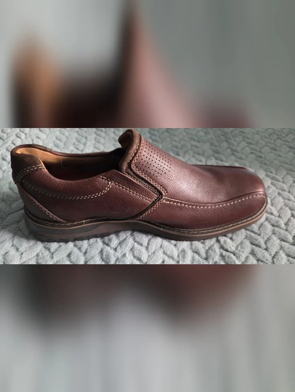 Clarks Men's Dark Brown Leather Slip-On Loafers